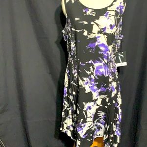 Vera Wang 'Autumn Romance' Pleat Panel Dress(NWT)